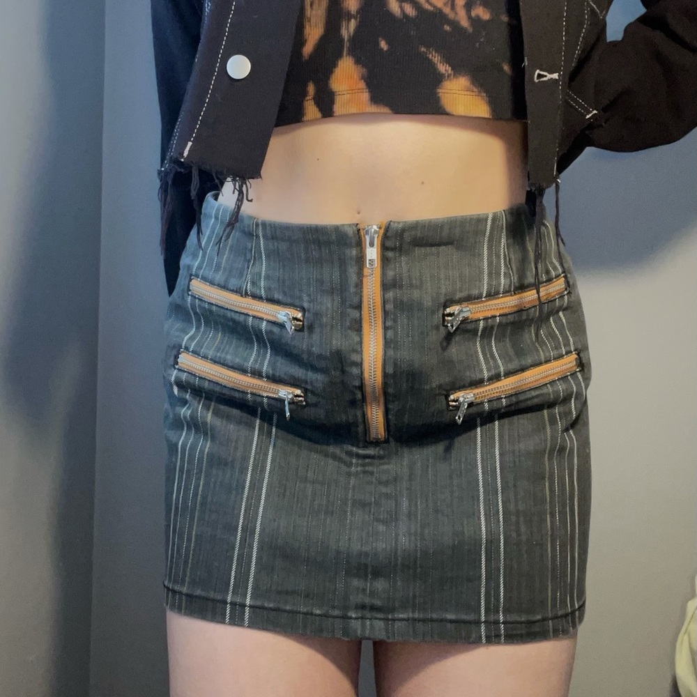 Zipper mini skirt🧡
